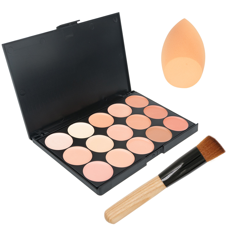 Camo Face Paint - 15 สีคอนซีลเลอร์ใบหน้าครีมCamouflage Contour Palette Maquillaje Profesional