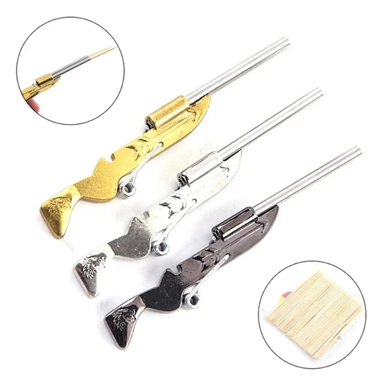 Outdoor Hunting Toys - ปืนไม้จิ้มฟันขนาดเล็กของเล่นปืนล่าสัตว์ของเล่นปืนยิงสนุกกลางแจ้งบีบอัดอาวุธปืนล่าสัตว์ของเล่นของขวัญ
