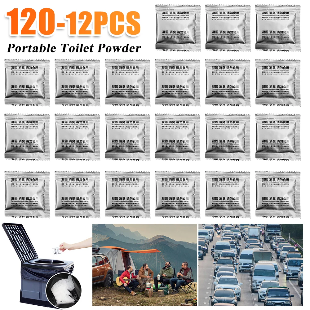 Outdoor Hunting Toilet - 120-12PCS Camping ห้องน้ําสารเคมี Liquid Waste Gelling