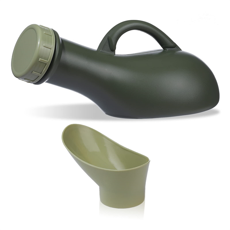 Outdoor Hunting Toilet - ปัสสาวะแบบพกพา 1000ml รั่วไหลปัสสาวะพร้อมฝาปิด Anti-TIP มือถือไม่เต็มเต็ง Pee
