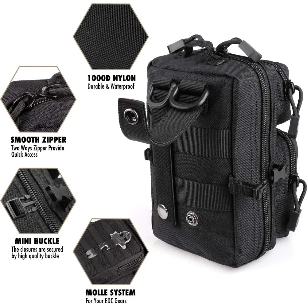 Outdoor Hunting Gear Storage - กระเป๋าอเนกประสงค์มินิโมล, กระเป๋าใส่อุปกรณ์ EDC ขนาดเล็กสำหรับการเดินป่าและตั้งแคมป์กลางแจ้ง, กระเป๋าเก็บโทรศัพท์และอุปกรณ์