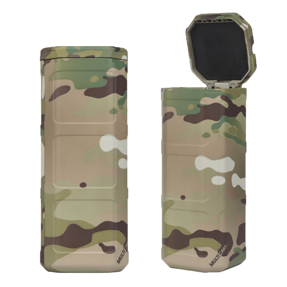 Outdoor Hunting Gear Storage - กล่องใส่เครื่องมือกันกระแทกแบบยุทธวิธี พกพาสะดวกสำหรับกิจกรรมกลางแจ้ง ล่าสัตว์ ตั้งแคมป์ พร้อมช่องเก็บสายรัดห้ามเลือด ไฟฉาย