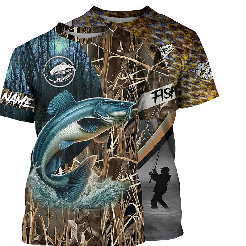 เสื้อยืดพิมพ์ลายพราง 3 มิติ สำ - Outdoor Hunting Names บทวิจารณ์และราคา
