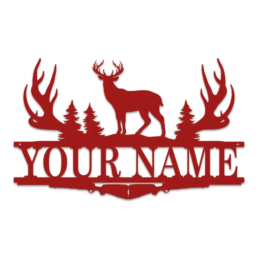 Buck Antler แยก Monogram ป้าย  - Outdoor Hunting Names บทวิจารณ์และราคา