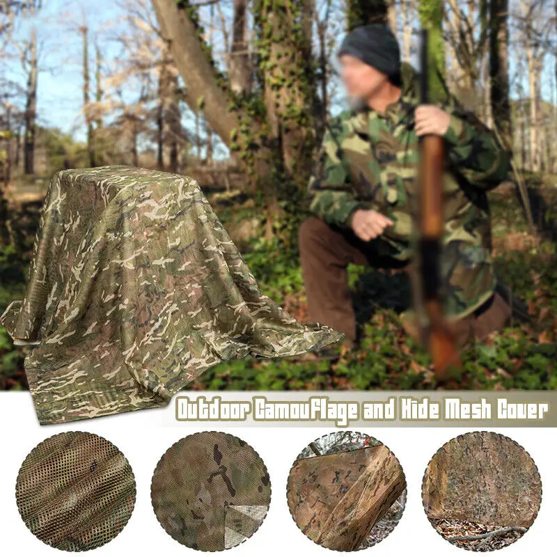 ตาข่ายตาข่ายซ่อนลายพรางสำหรับต - Outdoor Hunting Fabric บทวิจารณ์และราคา