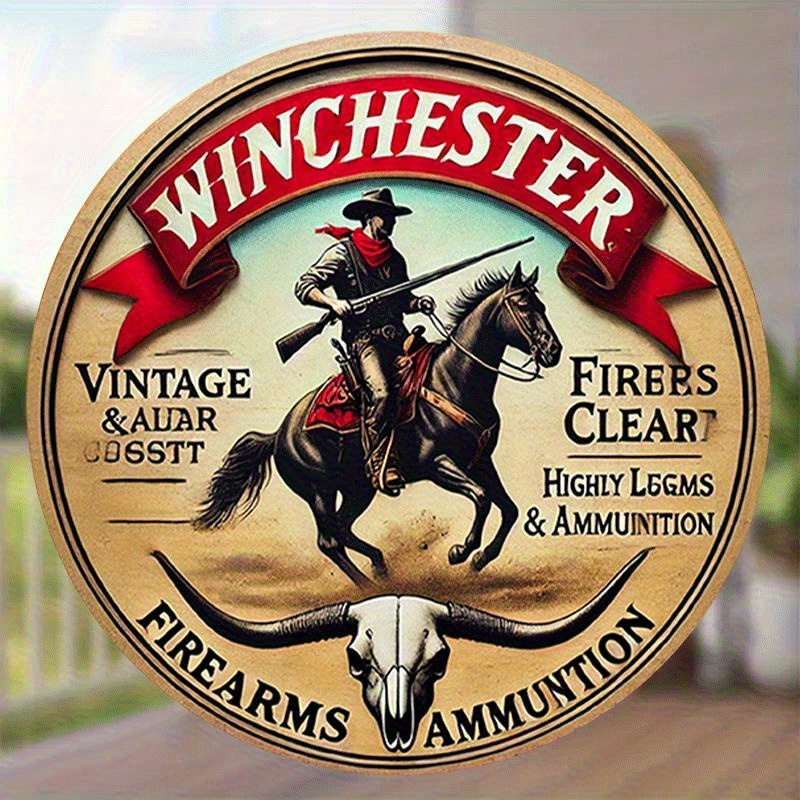 ป้ายโลหะทรงกลมวินเทจ Wincheste - Outdoor Hunting Events บทวิจารณ์และราคา