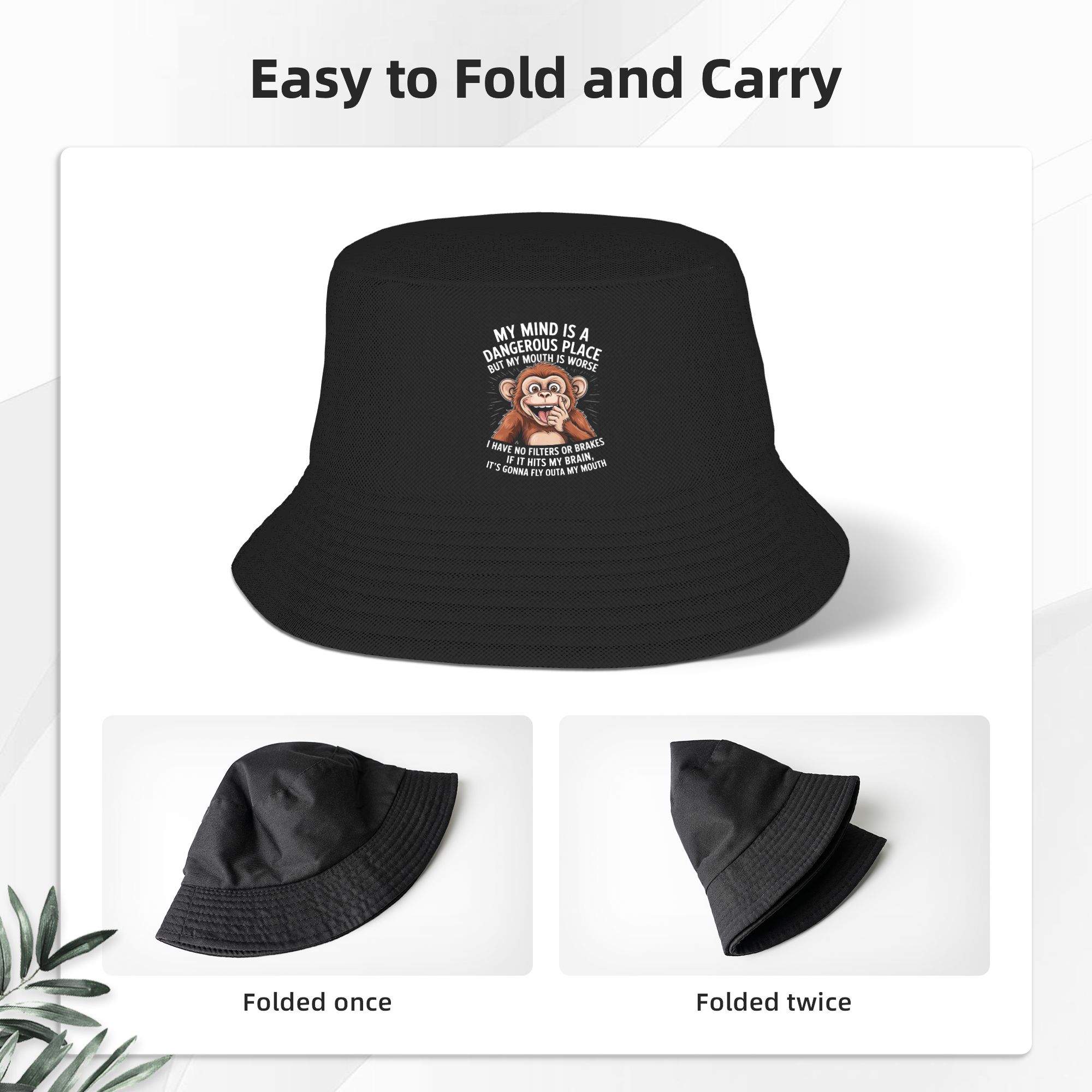 หมวกบักเก็ตพิมพ์ลายข้อความตลกๆ - Outdoor Hunting Quotes บทวิจารณ์และราคา
