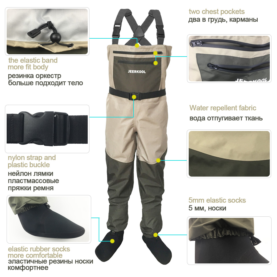 JEERKOOL Fly Fishing Waders รอ - Hunting Boot Insole บทวิจารณ์และราคา